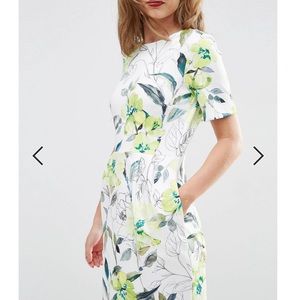 ASOS CURVE Floral Watercolor Dress